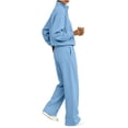 thumbnail image 4 of successthop Sweatsuits for Women with Zipper 2 Piece Long Sleeve Sweatshirt Fleece Sweatpant Solid Tracksuit with Pocket, 4 of 6
