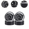thumbnail image 6 of guohui 4 Pieces 1.3 inch RC Tire Wheel for 1:18 1:24 SCX24 Truck Replacements argent, 6 of 9