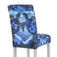 thumbnail image 2 of Xoenoiee Turtle Hibiscus Heart Print Jacquard Dining Room Chair Covers, Stretch Kitchen Chair Covers Washable Parsons Chair Slipcover Removable Dining Chair Protectors for Hotel Ceremon, 1 Pack, 2 of 7