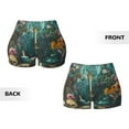thumbnail image 5 of Lsque Baroque Floral Still Life Pattern High Waisted Biker Shorts for Women-Tummy Control Fitness Athletic Workout Running Yoga Gym Shorts,Moisture-Wicking-Small, 5 of 9