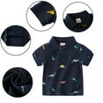thumbnail image 4 of LYMAYTER Baby Toddler Boys Lapel Short Sleeves T-Shirt 1-6Y Summer Pullover Dinosaurs Cotton Shirt Tops with Buttons, 4 of 10