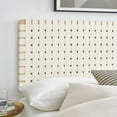 thumbnail image 7 of Sparta Weave Vegan Leather Full Headboard in Natural Beige, 7 of 7