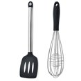 thumbnail image 1 of Juego de mini utensilios de cocina de 2 piezas: utensilios de cocina de acero inoxidable y silicona, 1 of 5