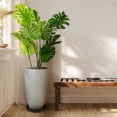 thumbnail image 6 of FIASON 2 Pack 21 Inch Light Gray Sand Tall Planters, Indoor Outdoor Textured Plant Pots with 2-in-1 Saucer & Drainage, Concrete Look Flower Pots for Patio Garden Living Room, 6 of 8