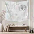 thumbnail image 5 of Dandelion Green Botanical Tapestry for Bedroom Wall Hanging Tapestry, Vintage Watercolor Floral Ceiling Backdrop Tapestries Poster Blanket Wall Decor for Teens Room Living Room Dorm 59" x 90", 5 of 8