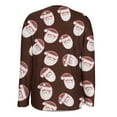 thumbnail image 4 of Antqov Womens Cardigan, Christmas Print Open Front Cardigans with Notched Lapel, Daily Trendy Relaxed Lightweight Comfy Casual Cardigan Jackets, 4 of 7
