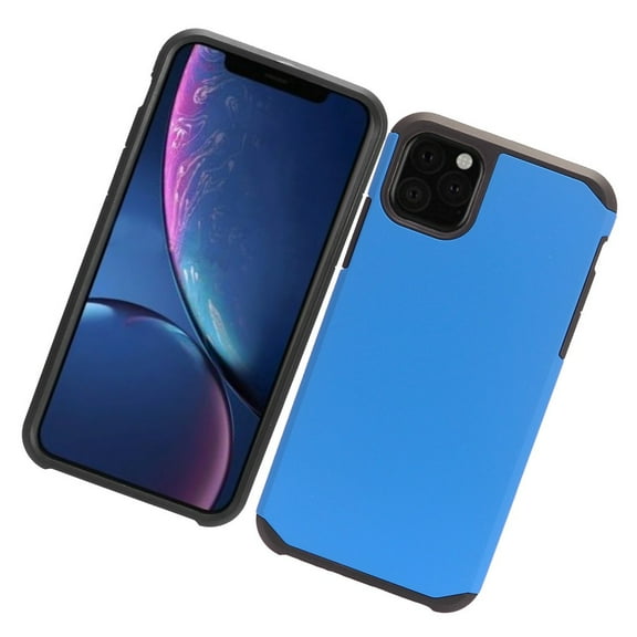 Apple iPhone 11 PRO Phone Case Protective Tuff Hybrid Drop Protection Shockproof Armor Dual Layer Frame Heavy Duty Rubber Rugged Silicone Gel TPU Slim Cover BLUE Cover for Apple iPhone 11 Pro / 5.8"