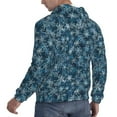 thumbnail image 6 of Sikiie Blue and White Gradient Snowflake Men's Hoodie, Essentials Hoodie, Sweatshirt, Pullover Hooded Sweatshirt for Men-Medium, 6 of 7