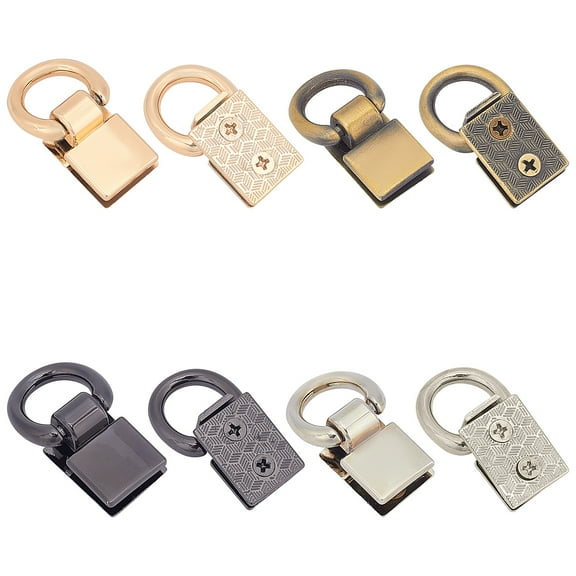 8 pack Suspension Clasp for Purse 4 colors Metal bag Side Clip Buckle Handbag Chain Strap Connector Hardware Wallet Clutch Lanyard Clasp DIY Leather Craft bag Making Accessories 3.6x2 cm Alloy