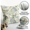 thumbnail image 6 of Vintage Floral Bird Pillow Covers 20x20 Inch Set of 2 Gray Blue Green Flowers Leaves Decorative Throw Pillows For Couch Chinoiserie Square Pillow Cases Home Decor For Sofa Bed Porch Room Outdoor, 6 of 6