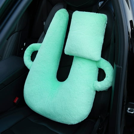 Travel Pillows for Car Back Seat U Shaped Travel Pillow，Cushion Car Pillow for Family Sleeping Airplane Adults and Head Neck and Body Support Long Distance Journey Accessories,Green