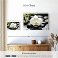 thumbnail image 4 of Elephant Stock White Orchid Wall Art - Horizontal Canvas Wall Art - Living Room Wall Decor - Floral And Botanical Canvas - Black And White Decor - 12" x 8", 4 of 8