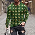 thumbnail image 1 of Blusas y camisas de manga larga con cuello redondo para hombre, blusa de poliéster con estampado navideño de otoño y manga larga para hombre., 1 of 5