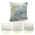 thumbnail image 4 of JRXY  Coastal King Pillow Cases - Microfiber Bed Throw Pillow Covers, Blue Teal Coral Summer Beach Nautical Starfish Decorative Lumbar Pillow Cover with Envelope Closure for Sofa/Travel White, 4 of 5