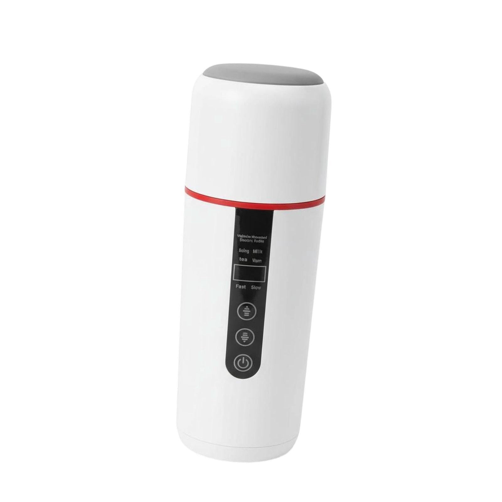Fiocias Car Heating Cup Car Electric Kettle Digital Temperature Display Fast Boiling 12V White