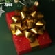 thumbnail image 1 of Juego de 2 Cajas de Regalo con Cinta Decorativa y Flores | Adornos de Lazo de Pvc Mate En Forma de Estrella de 12 Cm de Diámetro | Accesorios Festivos En Rojo y Dorado para Navidad, Año Nuevo y Cumpl, 1 of 6