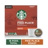 Starbucks Medium Roast K-Cup Coffee Pods — Pike Place Roast for Keurig Brewers — 1 box (16 pods)