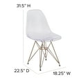 thumbnail image 6 of Flash Furniture Elon Series Ghost Chair with Gold Metal Base, 6 of 12