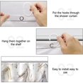 thumbnail image 5 of Jinsinto Mildew Resistant Shower Curtain Fabric Shower Curtain 180x180cm, Waterproof Washable Polyester Bathtub Bath Curtain with Hooks, Sea Turtle Pattern, 5 of 5