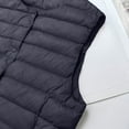 thumbnail image 5 of Women's Lightweight Down Vest Crewneck Button Down Puffer Vest Ultra Light Slim Fit Sleeveless Waistcoat Gilet, 5 of 6