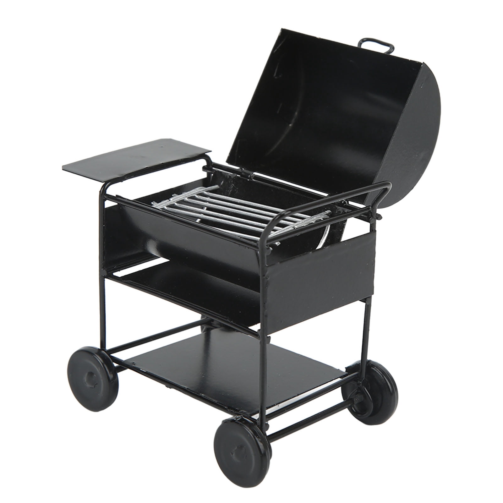 1/12 BBQ Grill Model, Strong Well Designed Iron Mini BBQ Grill Model Light Black  For Decoration