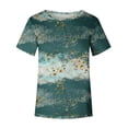 thumbnail image 4 of Summer Savings Clearance 2024! TAGOLD Womens Summer Short Sleeve Tops,Fashion Women's Summer Round-Neck Short Sleeve Print Casual T-shirt Blouse, 4 of 5