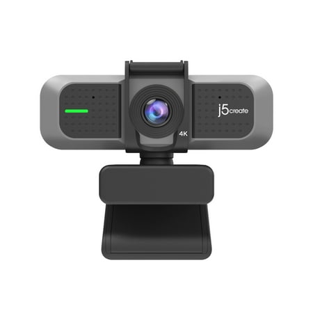 j5create - USB 3840 x 2160 Webcam for Laptops & Desktops - Black