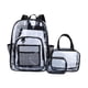 thumbnail image 5 of Mochila transparente de PVC Mochila resistente con correa ajustable Mochilas escolares para negro Yuyangstore Paquete de mochila, 5 of 8