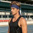 thumbnail image 2 of UJNDER Stretchy Wicking Performance Headband for Workout Training Sports Fitness Running Gym Activities Workout Headbands for Women,Navy,One Size, 2 of 4