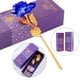 thumbnail image 1 of oro and rosa flores artificiales, siempre chapado en oro and rosa sumergido para , madre, novia, Valentín, de , Azul perfecl rosa eterna, 1 of 7