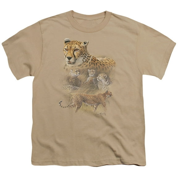 Wildlife Cheetahs Youth 18/1 T-Shirt Sand