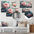 thumbnail image 4 of Designart "Peony In Motion Pink & Green II" Floral Peony Metal Wall Art, 4 of 5