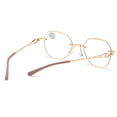 thumbnail image 6 of GJX Women’S Fashion Blue Light Blocking Oversized Reading Glasses +1.5,Metal Gold Rimless Readers 1.50, 6 of 8
