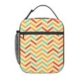 thumbnail image 1 of ZNDUO Lunch Bag, Large Durable Insulated Reusable, Office Work, School Picnic, Beach Lunch Box, Colorful Simple Geometry Pattern Handheld Insulated Lunch Bag, 1 of 8
