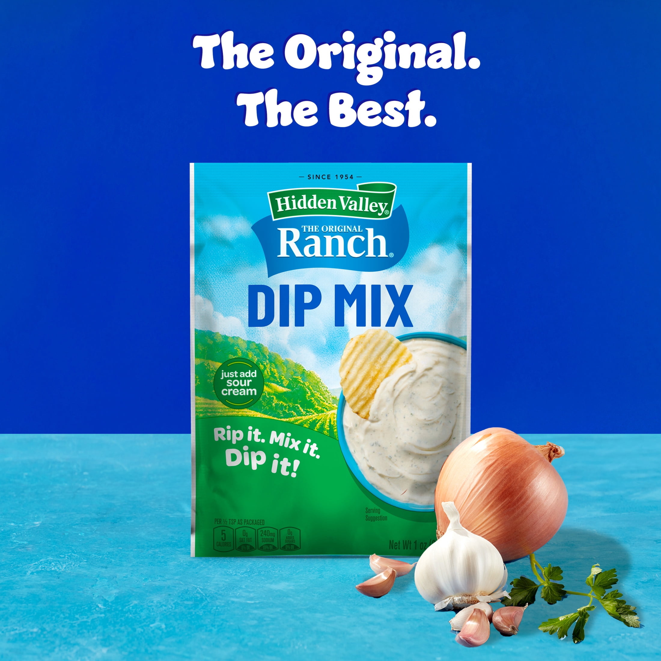 (3 pack) (4 Pack) Hidden Valley Original Ranch Dip Mix, 1 oz Packet