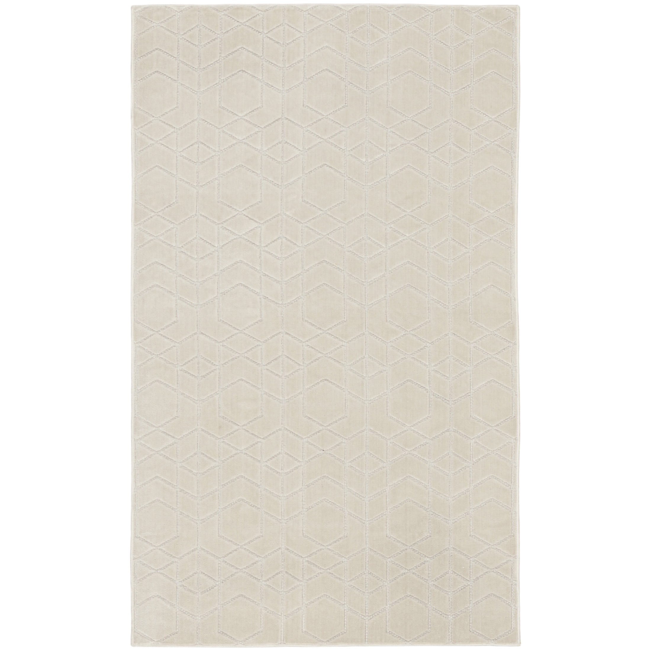 Nourison Washable Charm 3' x 5' Ivory Modern Indoor Rug