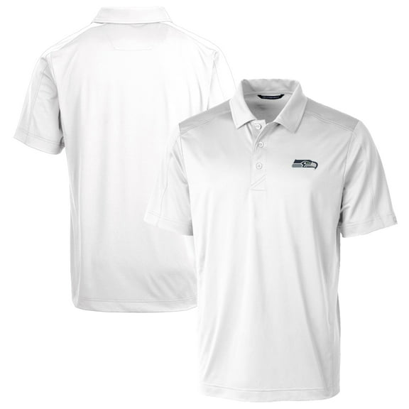 Men's Cutter & Buck White Seattle Seahawks Prospect Textured Stretch Polo