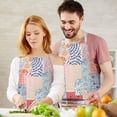 thumbnail image 3 of Pioneer Flower Floral Print Pattern Apron-Garden Aprons for Women with Pockets-Cotton Linen Waterproof Kitchen Cooking Gardening Aprons Adjustable for Kitchen,Cooking,BBQ and Salon 33x27 Inch, 3 of 7