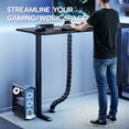 thumbnail image 5 of ARES WING Under Desk Cable Management Spine, Magnetic Vertebrae Cable Management for Standing Desk, Length Adjustable Cord Organizer with 20 Modular Vertebrae for Office and Gaming Desks, Blue, 5 of 9