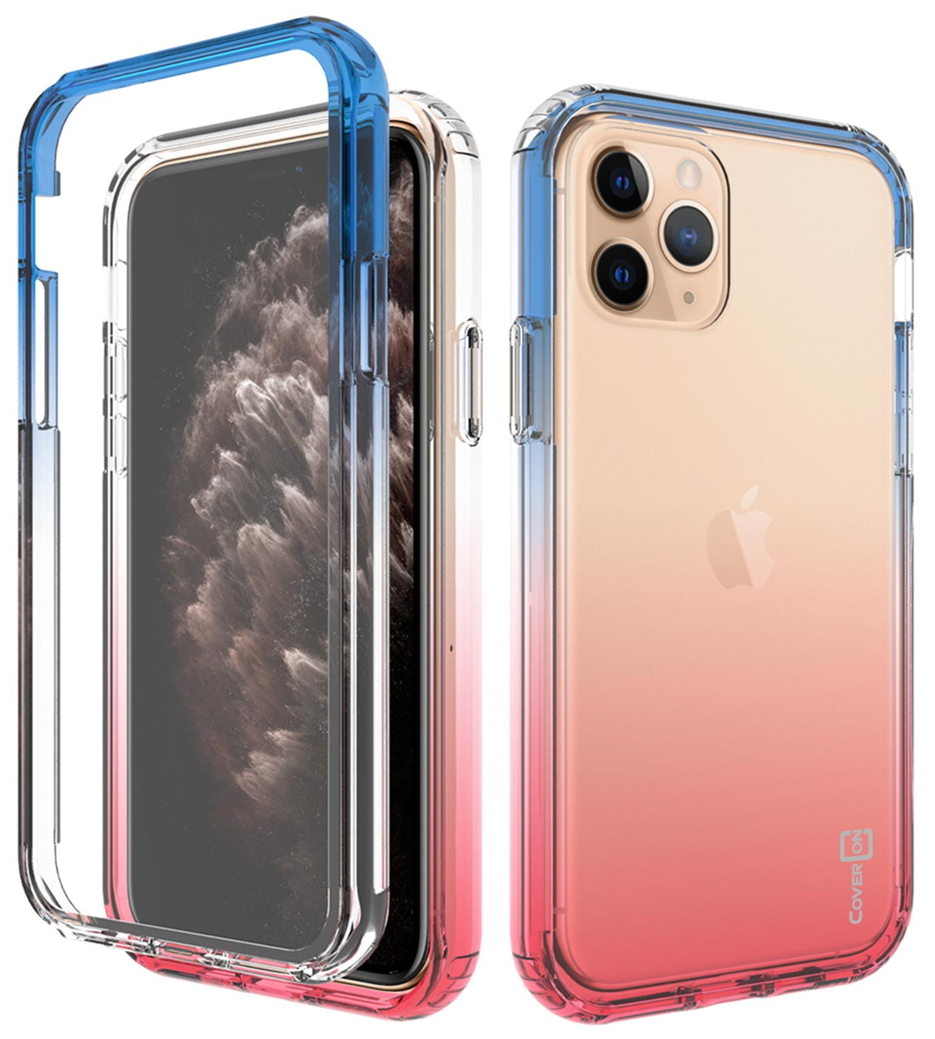 CoverON Apple iPhone 11 Pro Clear Case with Two-Tone Colors Heavy Duty