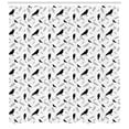 thumbnail image 3 of Ambesonne Black Crow Shower Curtain, Goth Birds and Feathers, 69"Wx75"L, Charcoal Grey and White, 3 of 3