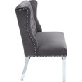 thumbnail image 4 of Meridian Furniture Banc Suri en Velours Gris, 4 of 9