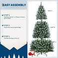 thumbnail image 3 of 9FT Pre-Lit Artificial Christmas Tree with 900 Warm White LEDs, Mixed Pinecone Decor, Sturdy Metal Base - Green Premium Holiday Tree for Home, Office & Parties (1738 Tips), 3 of 9