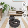 thumbnail image 3 of Fuente para beber para gatos, dispensador de agua silencioso y silencioso de cerámica, negro, 3 of 3