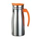 thumbnail image 3 of Hervidor aislado de acero inoxidable de 0,8 L, jarra de agua versátil para bebidas frías, Naranja con asa, 3 of 9