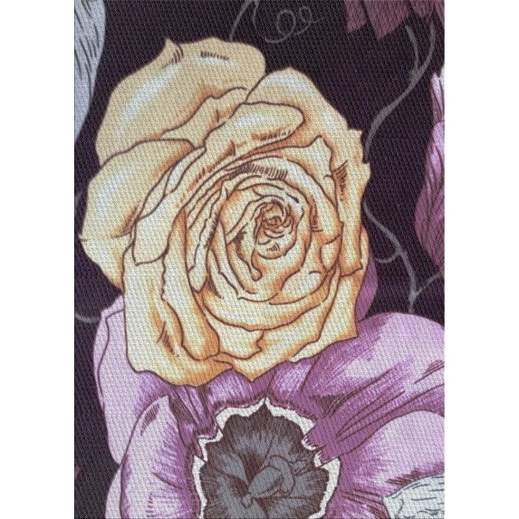 Ahgly Company Indoor Rectangle Patterned Rose Pink Abstract Area Rugs, 9' x 12'