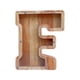 thumbnail image 2 of Lata de ahorros de madera con letras en inglés, lata de ahorros de vidrio transparente, alcancía, 2 of 6