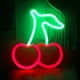 thumbnail image 1 of Cherry Neon Dormitorio Letrero de neón LED rojo Neón Luz de pared Fruta Neón Sailing Electrónica, 1 of 5