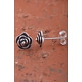 thumbnail image 2 of SilverCloseOut Sterling Silver Aretes de Flores Rosas Florecientes para Adolescentes Flor, 2 of 5