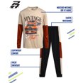 thumbnail image 4 of Pro Athlete Boys' Active Pants Set - 2 Piece Performance T-Shirt and Tricot Jogger Sweatpants - Sports Outfit for Boys (8-16), 4 of 7